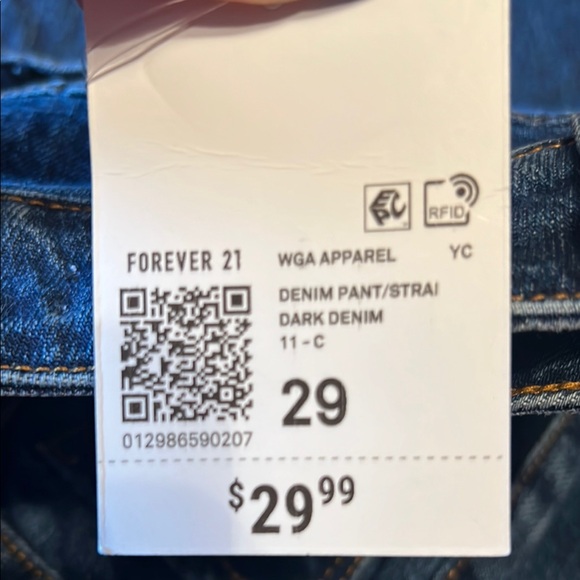 Forever 21 Blue Straight Leg Denim Jeans - Picture 9 of 9